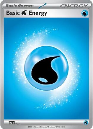 Basic Water Energy - 003 3 - MEE Mega Evolution Energies Reverse Holofoil
