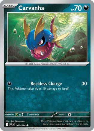 Carvanha 60 - ME02 Phantasmal Flames Reverse Holofoil