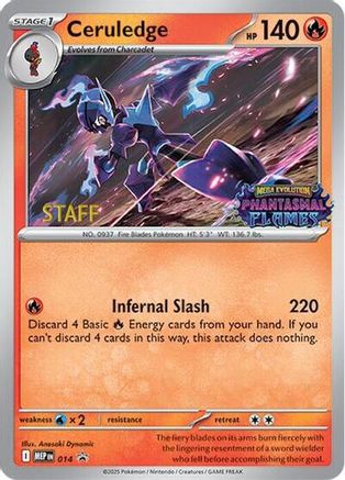 Ceruledge (Prerelease) [Staff] 14 - ME Mega Evolution Promo Holofoil