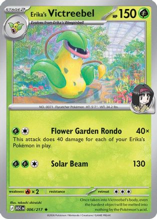 Erika's Victreebel 6 - ME Ascended Heroes Reverse Holofoil