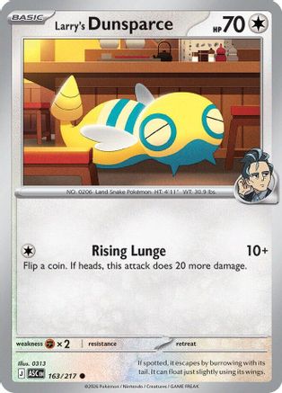 Larry's Dunsparce 163 - ME Ascended Heroes Reverse Holofoil