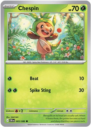 Chespin - 005/086 5 - ME04 Chaos Rising