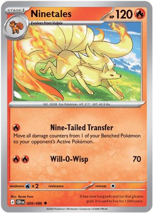Ninetales 9 - ME04 Chaos Rising Reverse Holofoil
