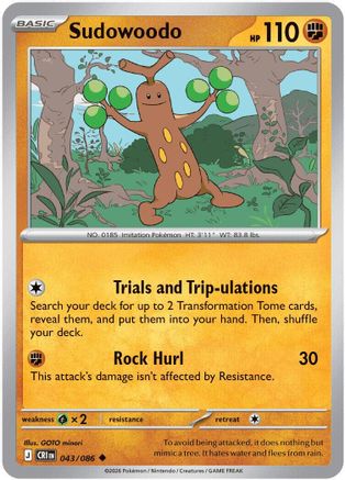 Sudowoodo 43 - ME04 Chaos Rising Reverse Holofoil