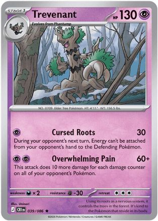 Trevenant 39 - ME04 Chaos Rising Holofoil