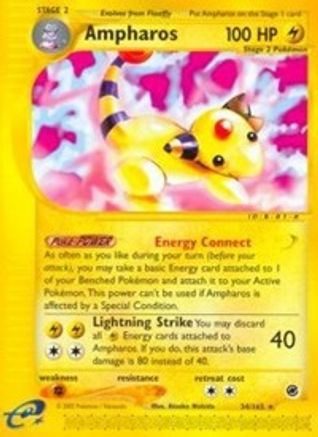 Ampharos (34) 34/165 - Expedition Reverse Holofoil