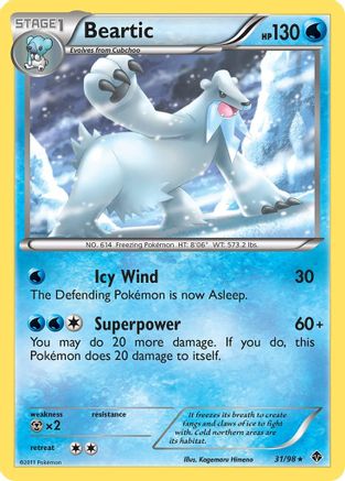 Beartic (31) 31/98 - Emerging Powers Reverse Holofoil