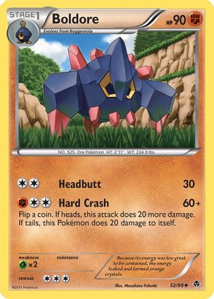 Boldore (52) 52/98 - Emerging Powers Reverse Holofoil