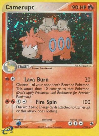 Camerupt 4/109 - Ruby and Sapphire Reverse Holofoil