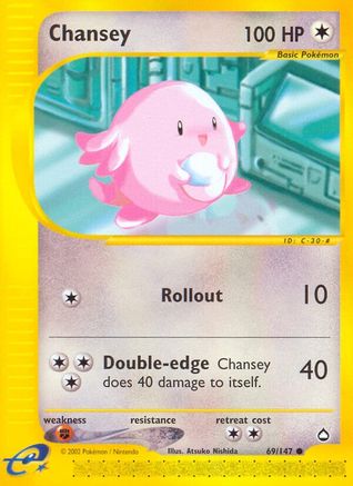 Chansey 69/147 - Aquapolis Reverse Holofoil