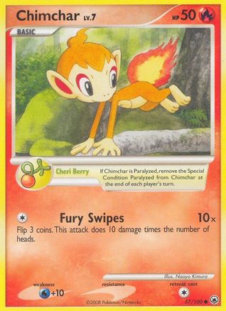 Chimchar (57) 57/100 - Majestic Dawn Reverse Holofoil