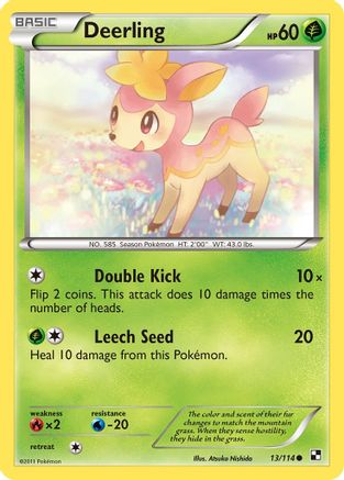 Deerling 13/114 - Black and White Reverse Holofoil