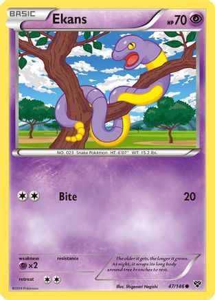 Ekans 47/146 - XY Base Set Reverse Holofoil