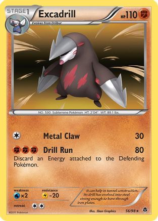 Excadrill (56) 56/98 - Emerging Powers Holofoil