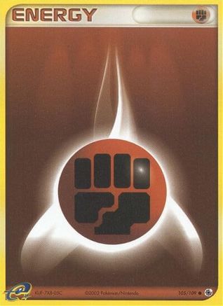 Fighting Energy 105/109 - Ruby and Sapphire Reverse Holofoil