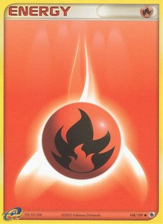 Fire Energy 108/109 - Ruby and Sapphire Reverse Holofoil