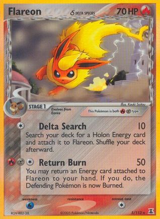 Flareon (Delta Species) 5/113 - Delta Species Reverse Holofoil