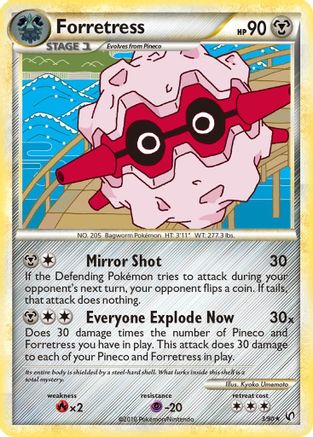Forretress (3) 3/90 - Undaunted Reverse Holofoil