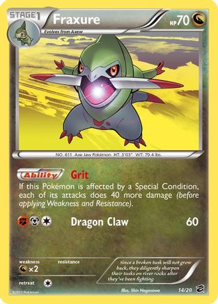 Fraxure (14) 14/20 - Dragon Vault Holofoil