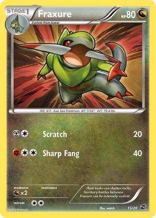Fraxure (15) 15/20 - Dragon Vault Holofoil