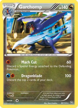 Garchomp (90) 90/124 - Dragons Exalted Reverse Holofoil