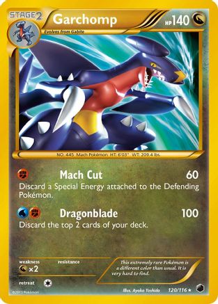 Garchomp (120 Secret Rare) 120/116 - Plasma Freeze Holofoil