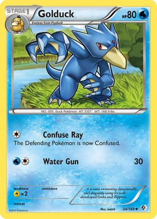 Golduck (34) 34/149 - Boundaries Crossed Reverse Holofoil
