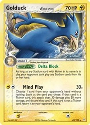 Golduck (Delta Species) 43/110 - Holon Phantoms Reverse Holofoil