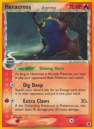 Heracross (Delta Species) 3/101 - Dragon Frontiers Holofoil