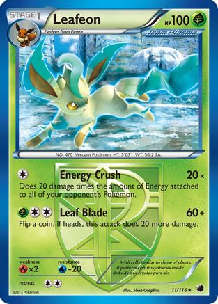 Leafeon (Team Plasma) 11/116 - Plasma Freeze Reverse Holofoil