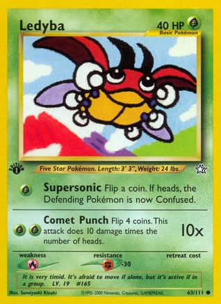 Ledyba 63/111 - Neo Genesis 1st Edition