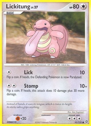 Lickitung 91/132 - Secret Wonders Reverse Holofoil
