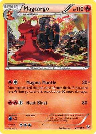 Magcargo 21/146 - XY Base Set Reverse Holofoil