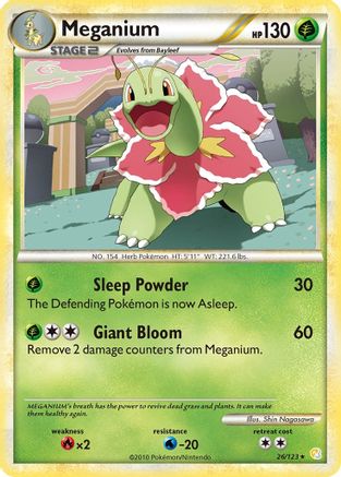 Meganium 26/123 - HeartGold SoulSilver Reverse Holofoil