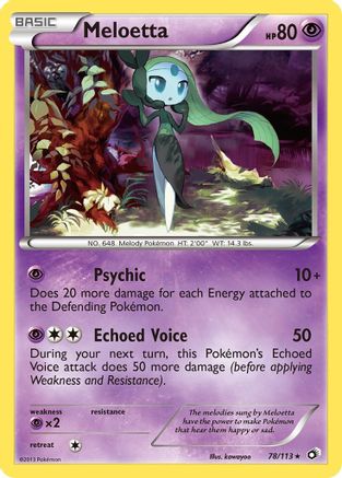 Meloetta (78) 78/113 - Legendary Treasures Holofoil
