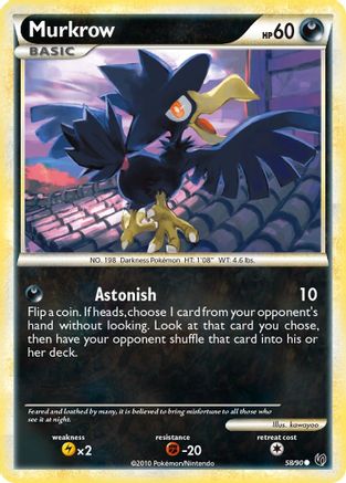 Murkrow (58) 58/90 - Undaunted Reverse Holofoil