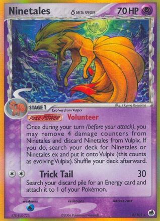 Ninetales (Delta Species) 8/101 - Dragon Frontiers Holofoil