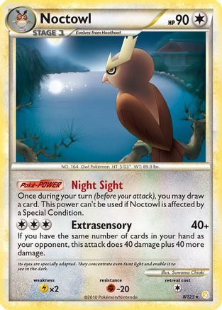 Noctowl 8/123 - HeartGold SoulSilver Holofoil