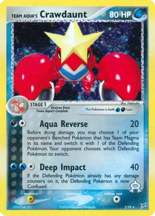 Team Aqua's Crawdaunt - 2/95 2/95 - Team Magma vs Team Aqua Holofoil