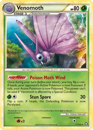 Venomoth 11/102 - Triumphant Reverse Holofoil