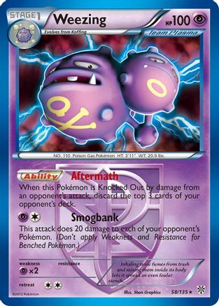 Weezing (Team Plasma) 58/135 - Plasma Storm Reverse Holofoil