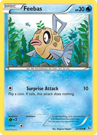 Feebas 22/106 - XY  Flashfire Reverse Holofoil