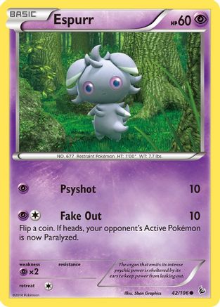 Espurr 42/106 - XY  Flashfire Reverse Holofoil