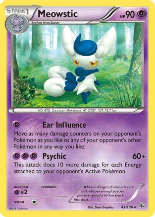 Meowstic 43/106 - XY  Flashfire Reverse Holofoil