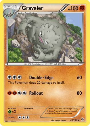 Graveler 46/106 - XY  Flashfire Reverse Holofoil