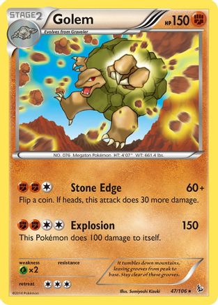 Golem 47/106 - XY  Flashfire Reverse Holofoil