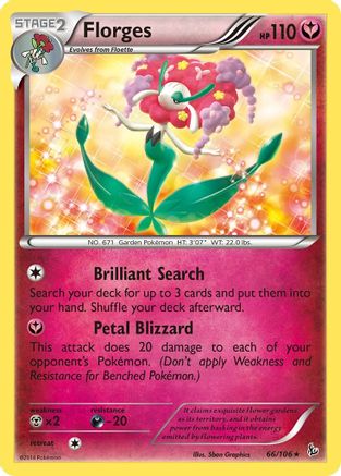 Florges 66/106 - XY  Flashfire Reverse Holofoil