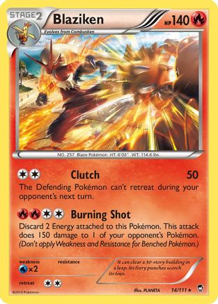 Blaziken 14/111 - XY  Furious Fists Reverse Holofoil