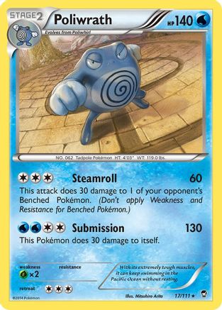 Poliwrath 17/111 - XY  Furious Fists Reverse Holofoil