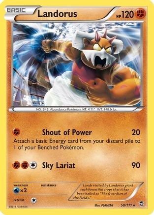Landorus 58/111 - XY  Furious Fists Holofoil